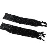 Subblime - 952174 Bodystocking Resille Avec Gants Et Diamants Noir Taille Unique